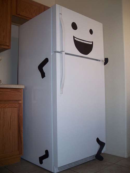 running fridge